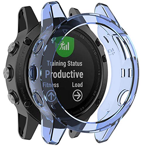 Fit for Garmin Fenix 5 Case, Colorful Silicone Protective Case Bumper Sleeve Shell Frame Protector Cover Accessories for Garmin Fenix 5 Plus Smartwatch