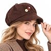 Corduroy Newsboy Hats Paper Boy Hat Messenger Hat Brown Women