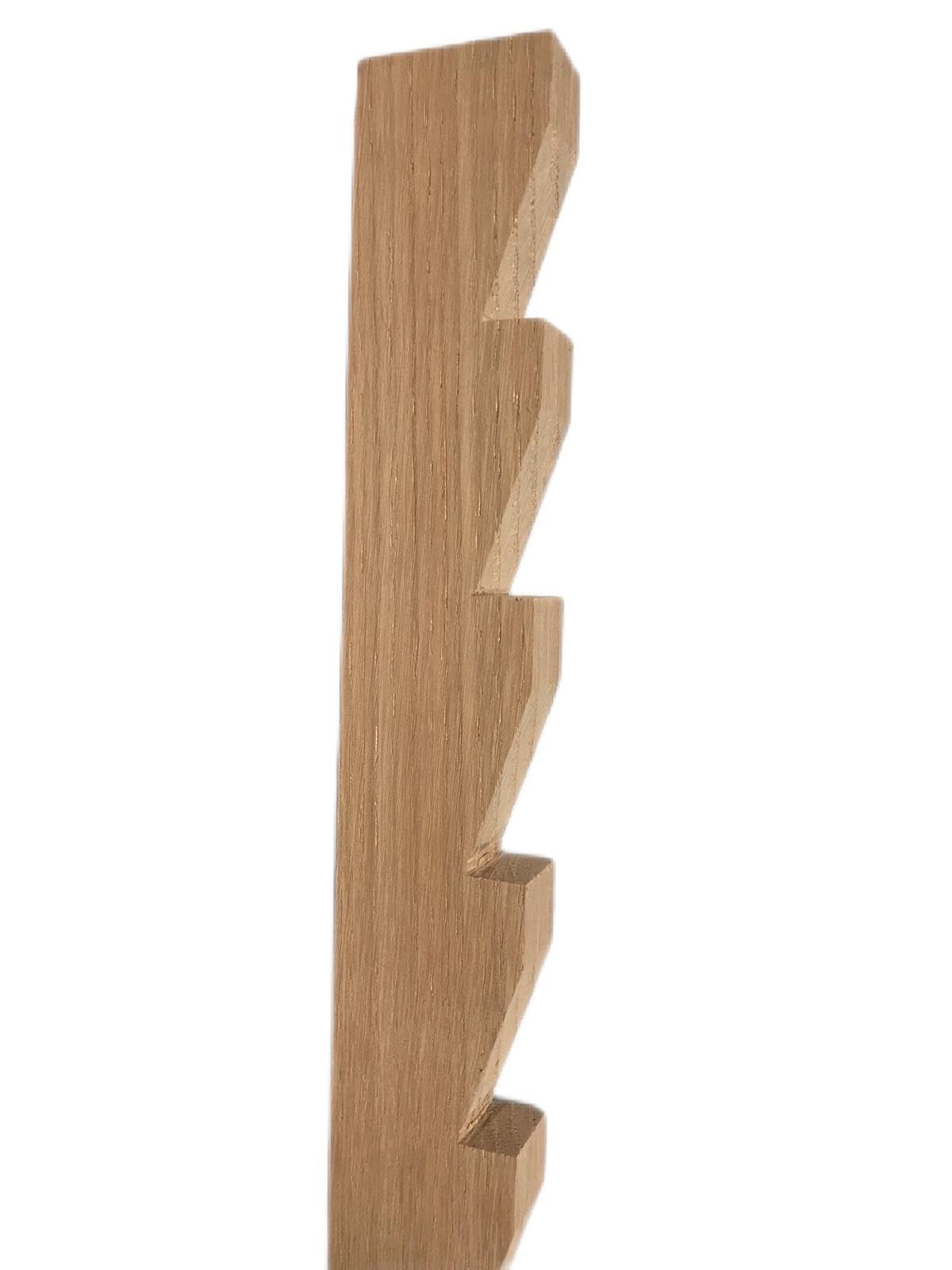Sawtooth Shelf Bracket and Cleat System for Kitchen, Office, Bedroom, Living Room, Garage, Hallway, Garden Office (Oak, Bracket 33mm x 16mm x 1200mm)