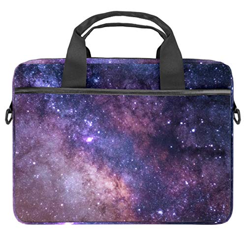 Funda bandolera de portátil de 13 pulgadas acolchada contra impactos con estampado de galaxia