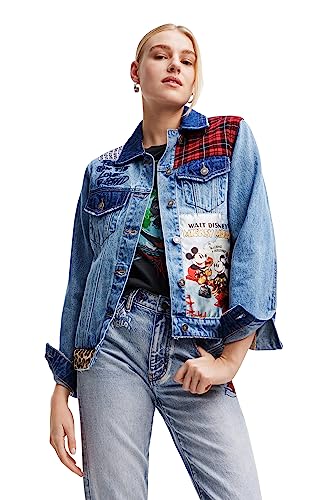 Desigual Mickey Chaqueta para Mujer de Dumman, Azul, L