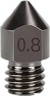 APAAZO 1/3Pcs MK8 Nozzle Hardened Steel M6 Corrosion-Resistant Extruder 0.4/0.6/0.8mm 3D Printer Nozzle Compatible With CR10 Ender 3 Sapphire Pro (Color : 0.8mm, Size : 3Pcs)