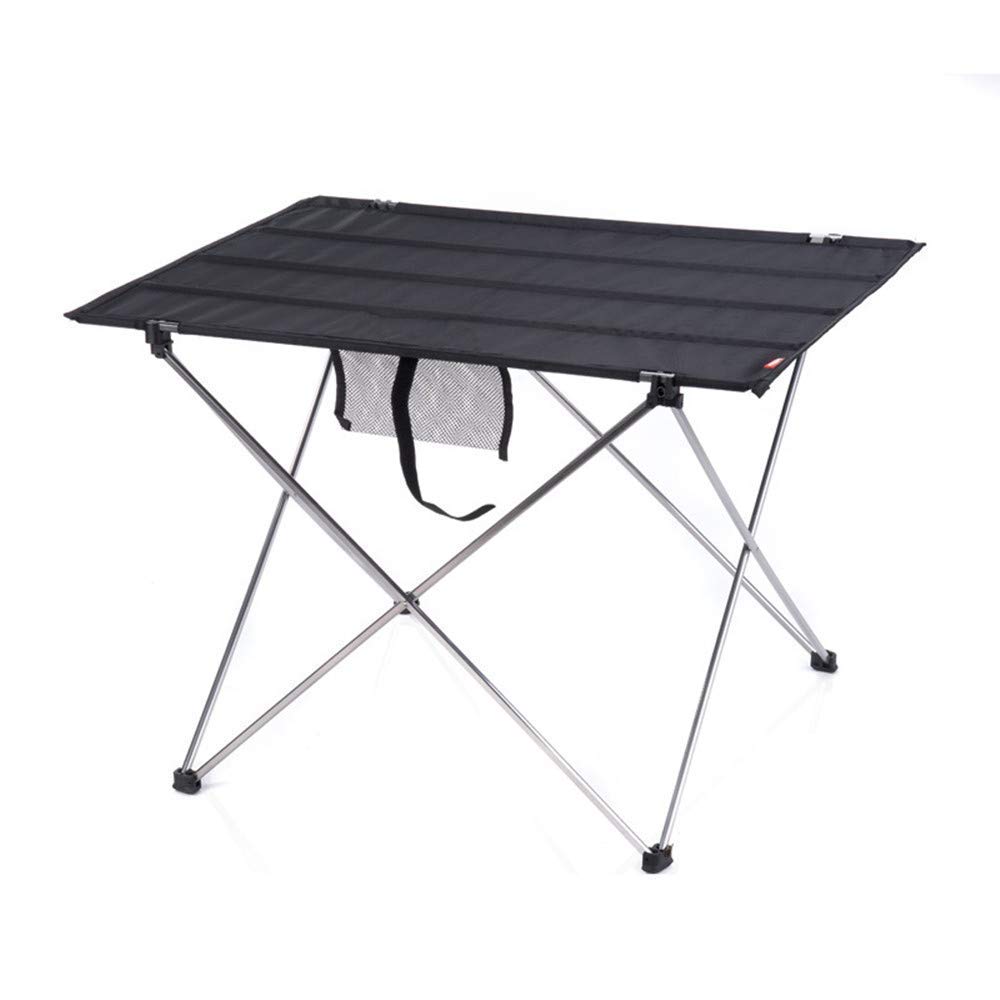 Table multifonction portable et pliable pour pique-nique camping et randonnee grand modele noir