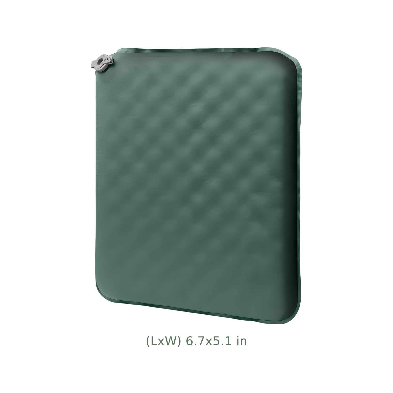 Aufblasbares Sitzkissen, tragbare Campingmatte mit Fußpumpe, leichtes Nylon TPU Sitzkissen für Reisen, Flugzeug und Outdoor Camping, grün, 16,9 x 13 Zoll, kompakt verstaubar