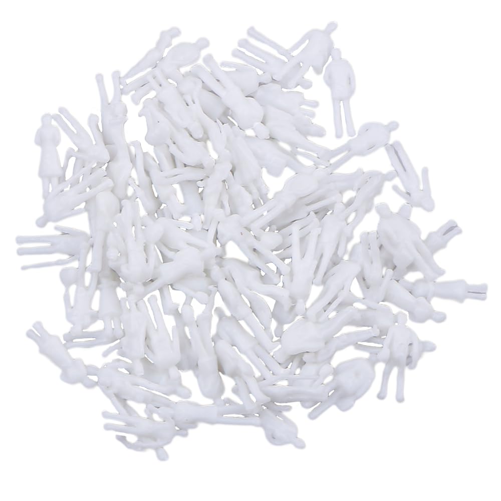 szzijia Pack of 100 Scale 1:100 Gauge HO Model Railway White Unpainted Figure People