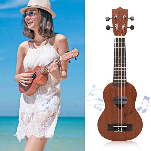 Couple Ukulele 1 Par 17″ Couple Ukulele Table en épicéa Dos en sapele avec étui pour ukulélé avec BagCafé - Les Beatles, Paul McCartney, John Lennon, RIngo Starr, George Harrison Couple Ukulele 1 Par 17" Couple Ukulele Table en épicéa Dos en sapele avec étui pour ukulélé avec BagCafé – Image 3