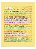 Christian Wall Art Print – “Today Is the Great Day” 11x14 Unframed Scripture Poster – Inspirational Bible Verse Decor for Bedroom, Office, or Classroom – Faith Quote Artwork for Daily Motivation