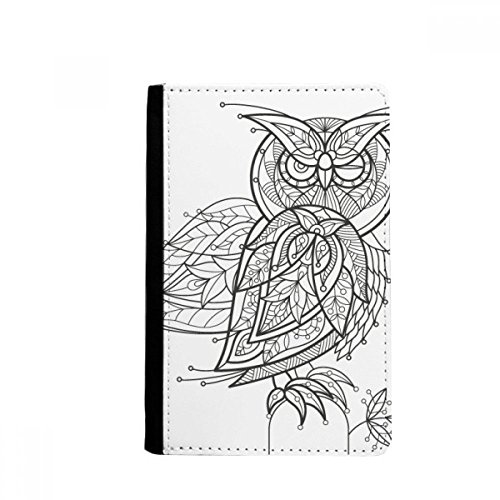 Bird Paint Flying Line Black Passport Holder Notecase Burse Wallet Cover Card Purse