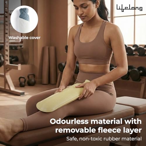 Image of Lifelong Hot Water Bottle 2000 ml with Washable Fur Cover | Hand, Belly & Full Body Warmer for Pain Relief & Period Cramps | Extra Long Bed Bottle for Women & Men |Back Neck Shoulder Warmer (LLEHWB09)