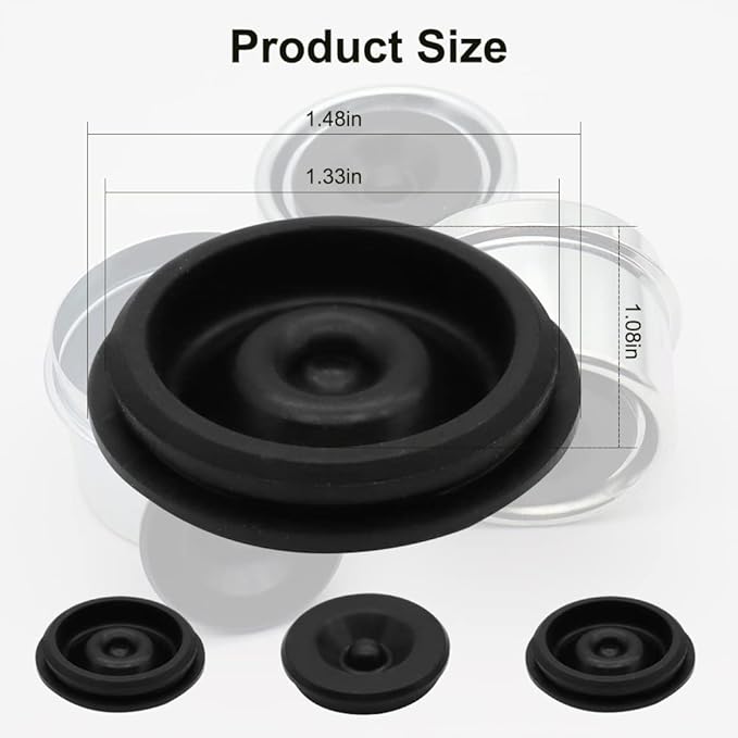 Pack de 4 tapones de caucho para cubos de trailer 1.98 pulg miniatura 2