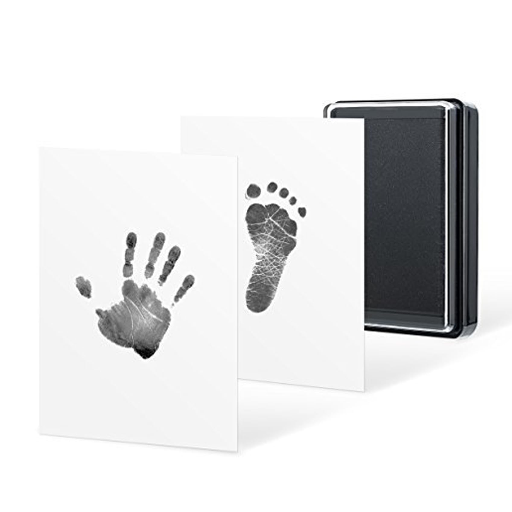 Fkngcp Black Baby Footprint Kit & Handprint Kit With 1 Clean-Touch Ink Pad And 2 Imprint Cards For Pet Dog Paw Print For New Parents Dog Paw Print