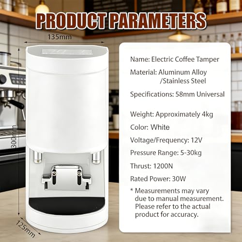 Tamper expresso électrique 58mm pression 5 à 30 kg - 8