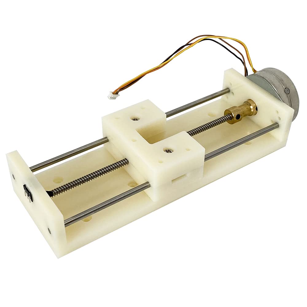 DC 5V-12V 2-Phase 4-Wire Stepper Motor Linear Slider 100mm Stroke Guide ...