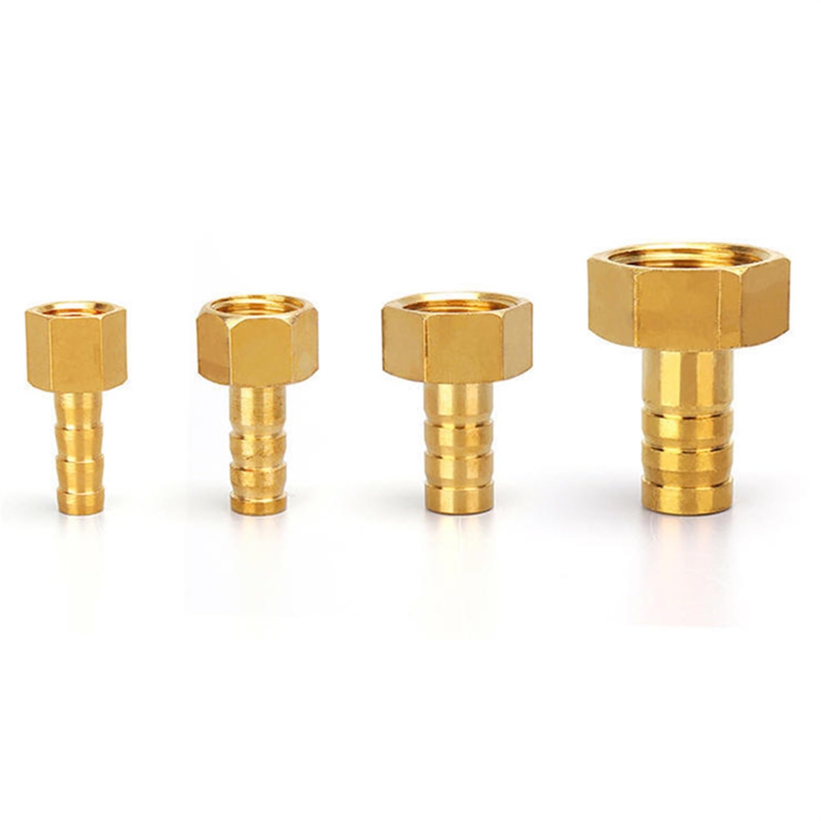 3pcs Brass Hose Fitting 4mm-19mm Barb Tail 1/8" 1/4" 1/2" 3/8" BSP Female Thread Copper Connector Joint Coupler Adapter(12MM-1/8)