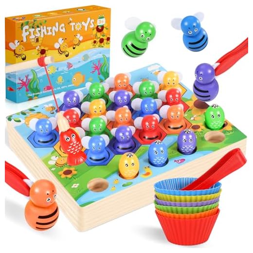 Ophy Juguetes Montessori de Combinación de Color para Contar - Juguetes Apilar Habilidades Matemáticas y Clasificación Juguetes Educativos con Tazas Y Pinzas Regalo Niños 2 3 4 5 Años Juego de Pesca