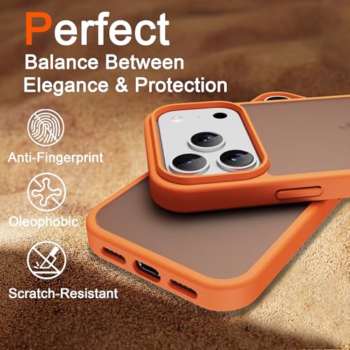 Image of iPhone 18 pro /17 pro Case,Translucent Matte(Orange)