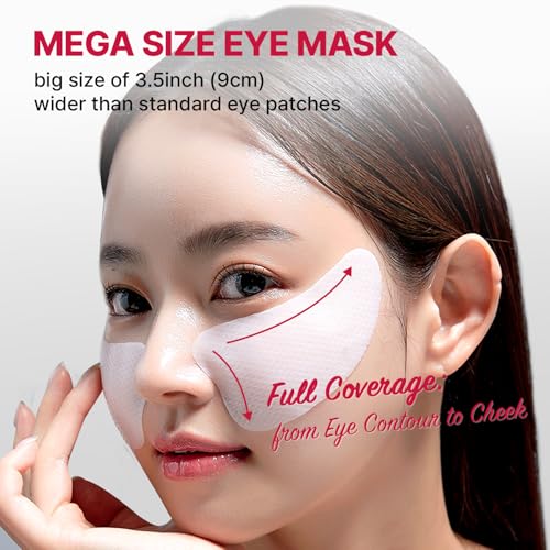 wrinkle-fit tangle eye patch - under eye patches for dark circles and puffy eyes - eye bags treatment for women - mega collagen gel pads for puffiness - firming amp deep hydrating - 4ea