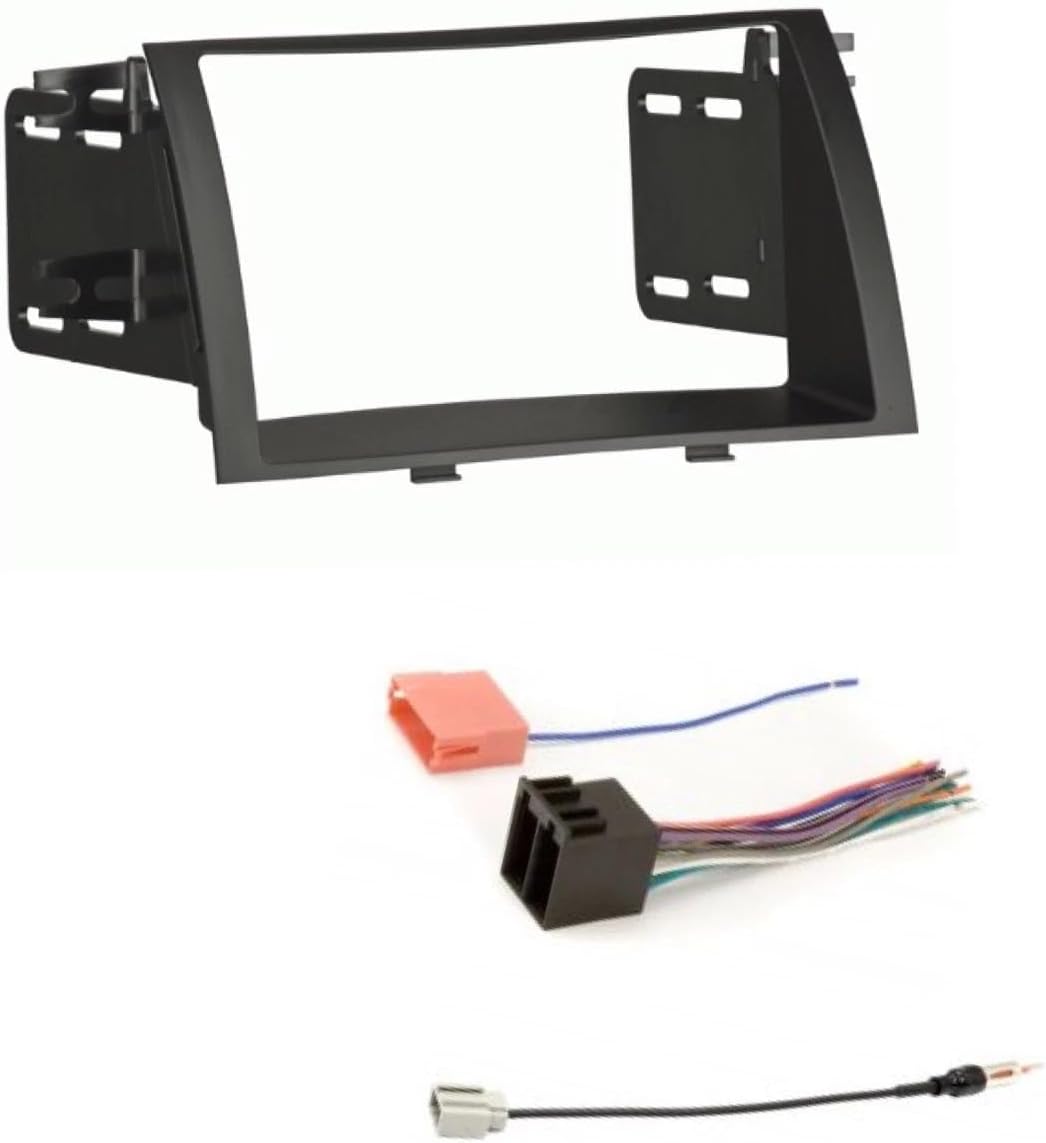 Double Din Car Stereo Install Dash Kit, Wire Harness and AM/FM Radio Antenna Adapter Combo -Made for 2011 2012 2013 Kia Sorento -No Factory Nav Vehicles -No Factory UVO Vehicles