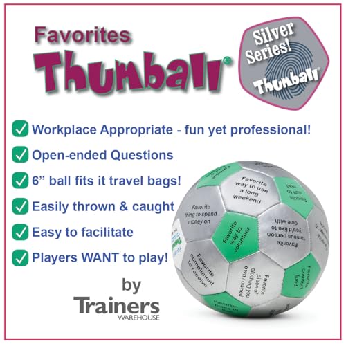 Image of Trainers Warehouse 6 inch Thumball Collection, 32 Prompts for Conversation, Team Building, Relationship and Training