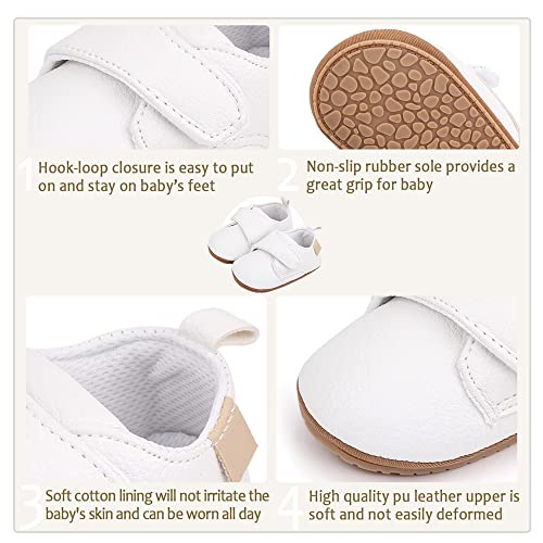 image for Meckior Infant Baby Boys Girls Classic PU Leather Wedding Loafers Brog