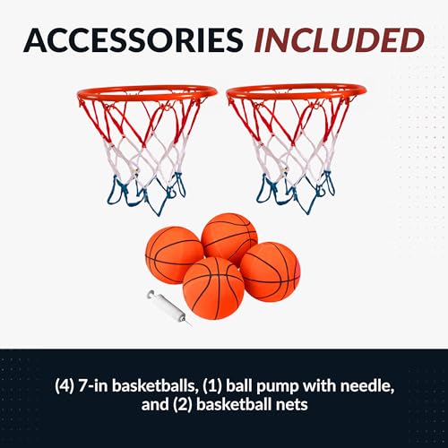 image for Hathaway Sure Shot 81-in Dual Basketball Arcade Game for Game Room - w