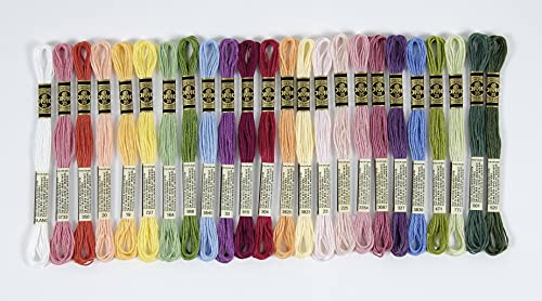 Miniatura 5 de Dmc - Surtido De Hilos Mouliné Colores Floral, 100 Algodón - 24 Ovillos De 4 Metros Hilo De Bordar, Punto De Cruz Ideal, Pulsera Brasileña, Pasatiempos Creativos Idea De Regalo