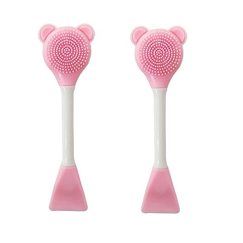 2 máscaras faciales de silicona aplicadoras para el cuidado de la piel, cepillo facial de doble cabeza, loción espátula para maquillaje, base, disponible en Yaxa El Salvador