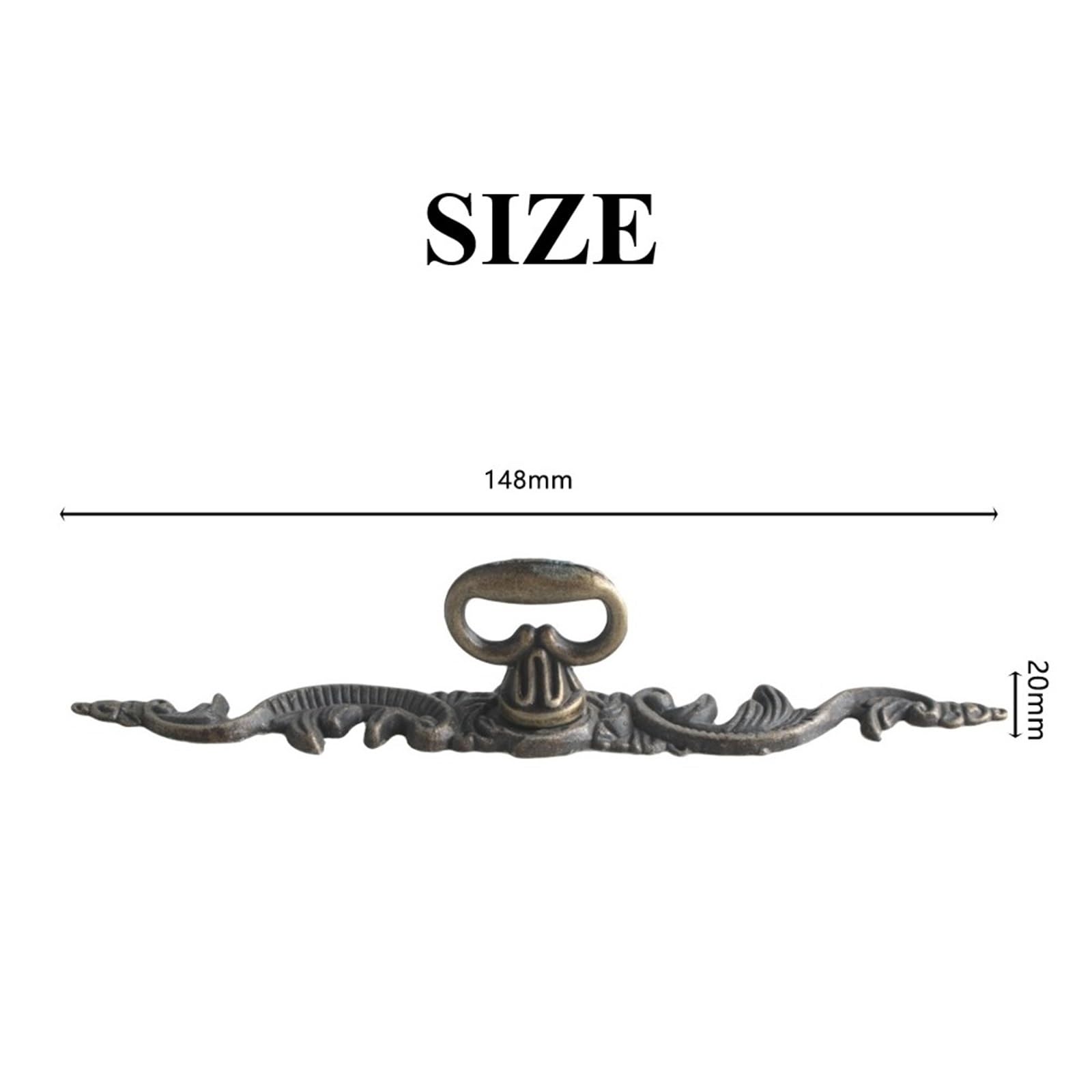 ZAANHA 10pcs Thin Wardrobe Handle, 5.8 Inch Dresser Drawer Knobs Cabinet Handles Vintage Cabinet Pulls Nightstand Handles Zinc Alloy