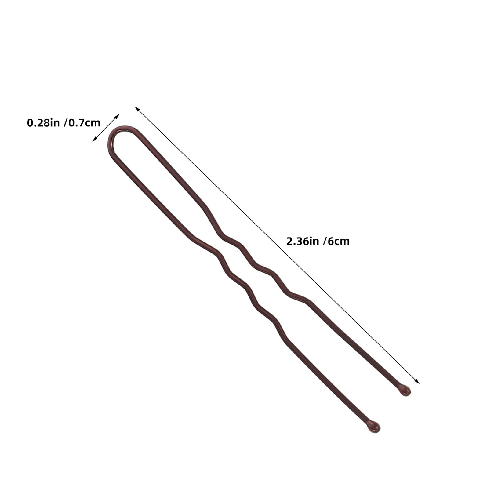 Mikikit 600 pezzi Forcine per Capelli Forma U Ondulate in Metallo Marrone per Chignon da Donna Forcine Francesi con Scatola Portaoggetti per Acconciature Stabili e Comode