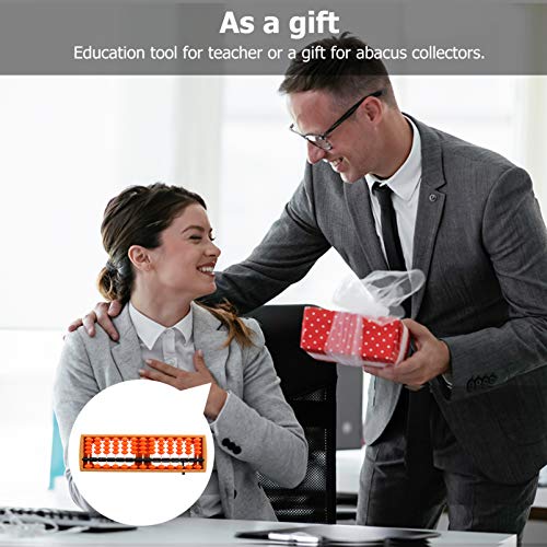 STOBOK Ãbaco de Contas Chinesas de 13 Dígitos Hastes Ãbaco Aritmética Soroban Estudante Calculando Q