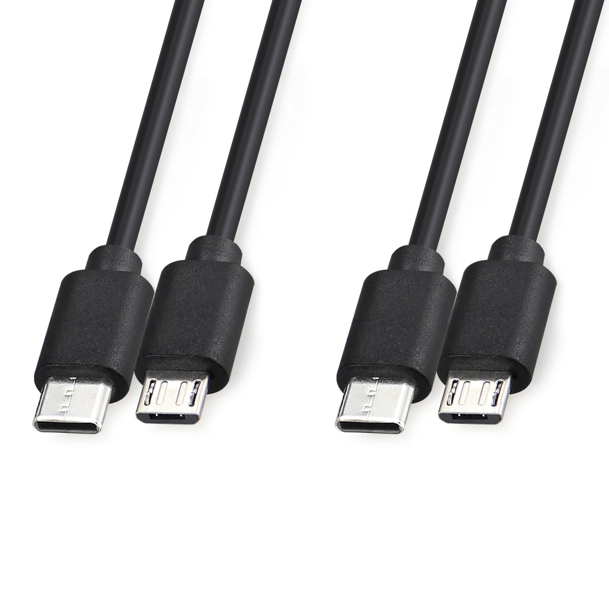 Smays 2-Pack Micro USB to USB C Cable, Data Transfer and Charging Cord for Old Android 3 ft