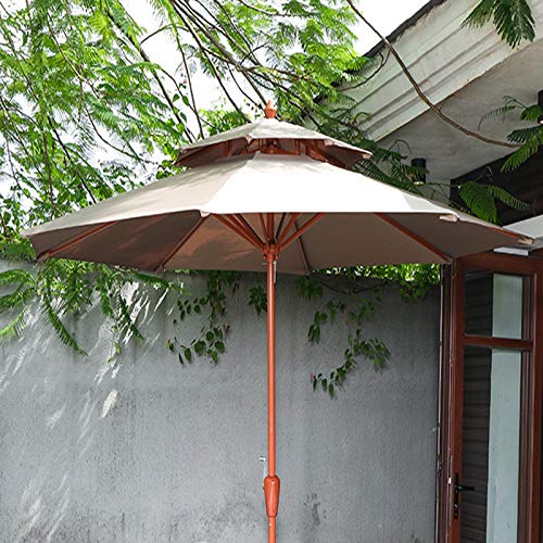 Parasol double haut stable face au vent avec manivelle pour ombrager votre piscine