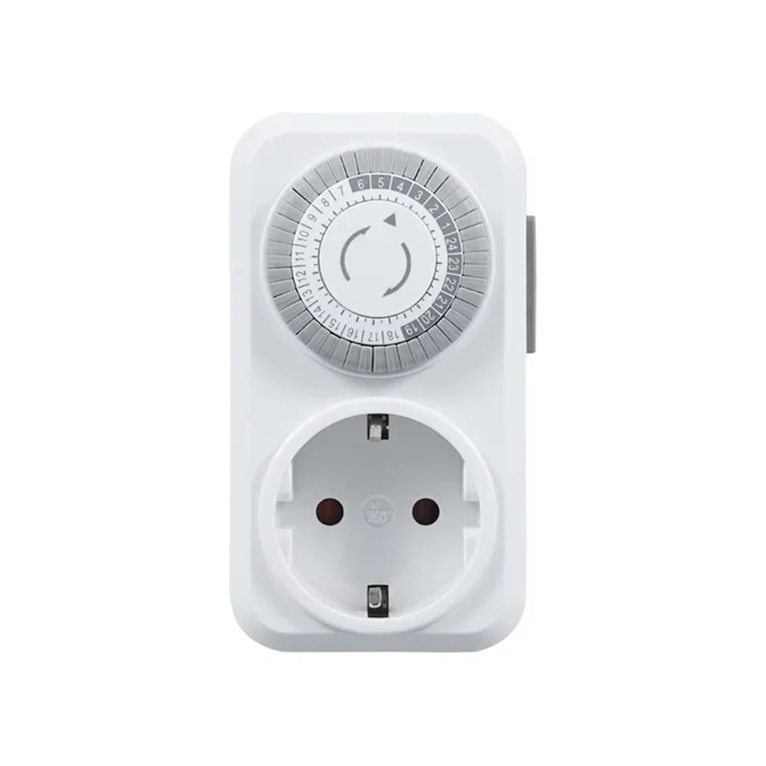 Plug Socket 24-Hours Cycle Switch Mechanical Timer Automatic Shutdown with Overload Protection 16A 3680W High-Power