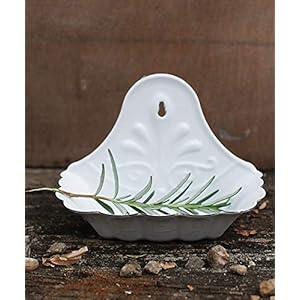 Creativecoopwhiteenameledmetalsoapdishhangsorsits Urban Country Home Decor Creative co op white enameled metal soap dish hangs or sits urban country home decor
