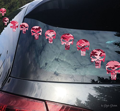 10 x Aufkleber tarnlook camouflage PINK Sticker Ladylike Flecktarn Tattoogirl