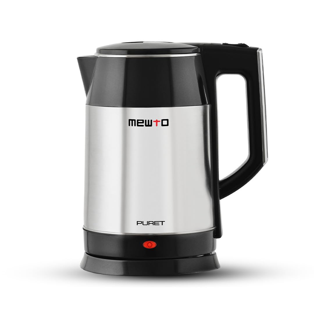 MEWTO House of Link Puret Electric Kettle 1500W – 2.2L Stainless Steel Cool-Touch Body, Auto Shut-Off, Power Indicator Light, High-Performance Heating Element | 2 Years Warranty-image-34