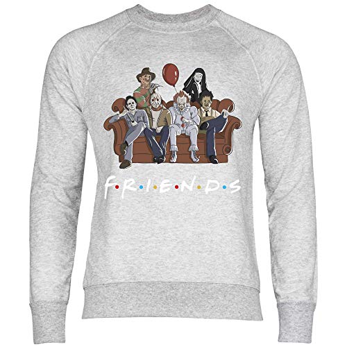 wowshirt Sudadera Horror de Halloween del Payaso Jason Viernes 13 Scary Sofá para Hombre, Tamaño:XL, Color:Heather Grey