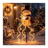 Snowman Magic Fountain - Flowing Snowflake LED Christmas Garden Light