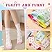scenicamp 5 Pack Ruffle Floral Crew Socks for Women Cute Flower Graphic Cotton Casual Fashion Dress Socks