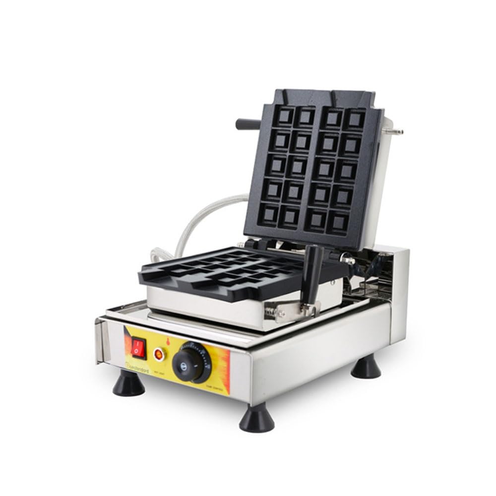 Máquina para Hacer gofres belgas de 2 rebanadas, Plancha eléctrica para gofres, Control de Temperatura y Tiempo, Antiadherente, Calentamiento Uniforme por Ambos Lados, adecua(