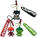 Hilloly 3 pcs Porte-clés Super héros, Porte-clés Batman, Porte-clés de Dessin Animé Porte-clés Spiderman Cartoon Voiture Porte-Clés Personnalisé Porte-Clés Enfants Clé Pendentif