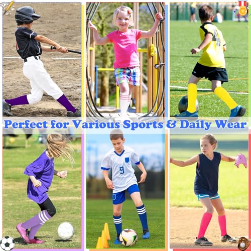 Image of Sarfel Toddler Soccer Socks Kids Soccer Socks Youth Soccer Socks Kids Baseball Socks Girls Softball Socks Boys Football Socks