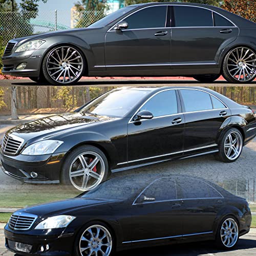 Nslumo Led Side Marker Lights Replacement For 2007 2008 2009 Mercedes W221 Pre-Lci S550 S600 Amber Led Bumper Side Turn Signal Parking Light Assembly Replace Oem Side Lamps Smoked Lens #TOP3