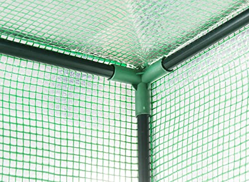 Foto von Royal Gardineer Foliengewächshaus: 2er-Set Tomaten-Folien-Gewächshäuser, Aufroll-Tür, 100x50x150 cm, grün (Gewächshaus Regal, Tomaten Gewächshaus Balkon, Abdeckhaube)