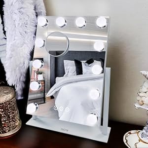 YINGPM Hollywood Vanity Mirror – A Must-Have for Flawless Makeup Application & Dimmable LED Lights, Large Size, Multiple Lighting Modes.