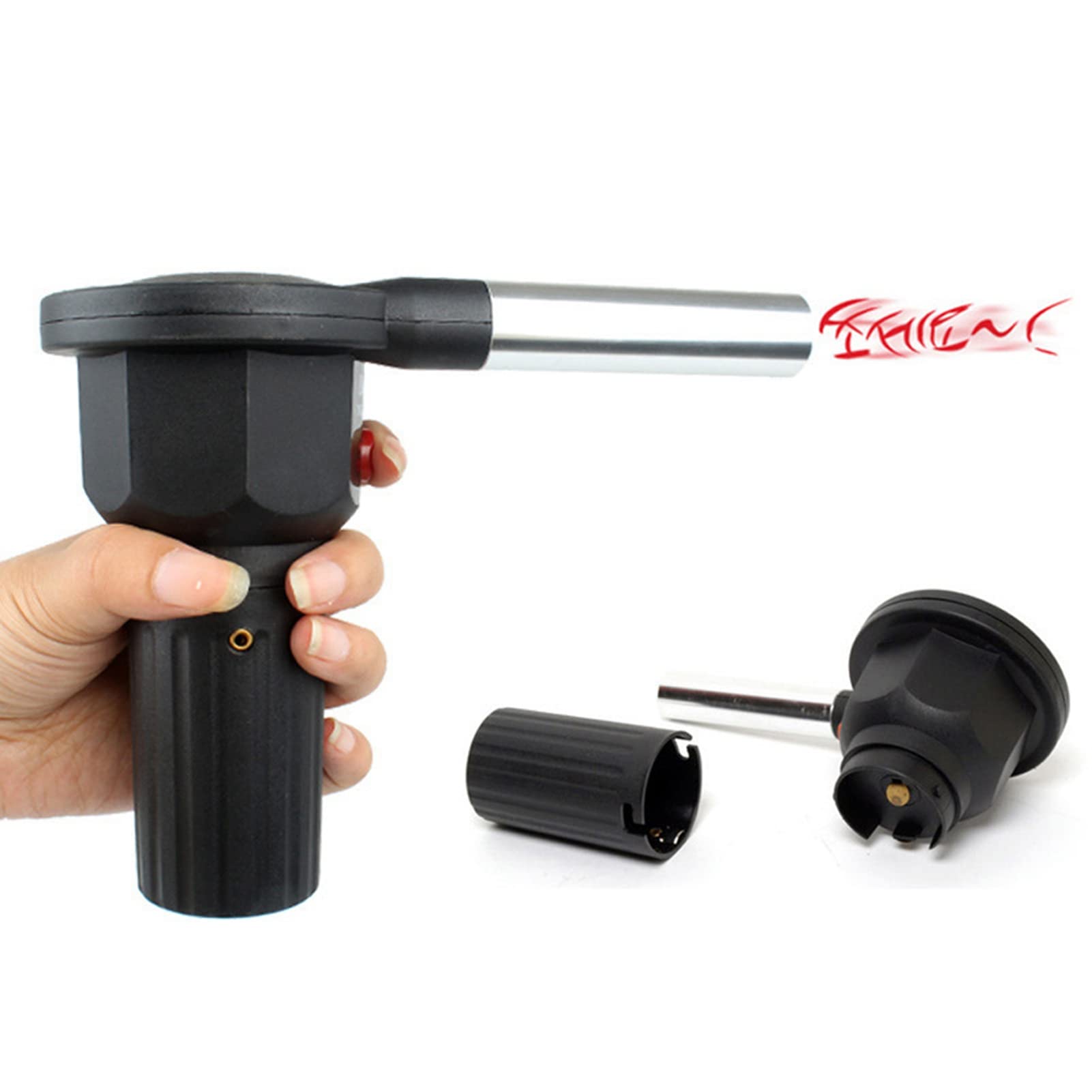 Ventilatore portatile per barbecue alimentato a batteria: uno strumento di accensione facile da usare, perfetto per campeggio all'aperto, barbecue e picnic.
