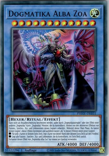Dogmatika Alba Zoa - PHHY-DE031 - Super Rare - 1. Auflage - Deutsch - Yugioh - Photon Hypernova - mit RC-Fieldcenter