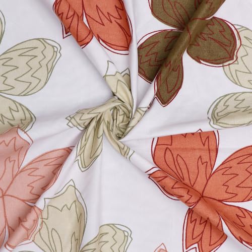 Image of DECORUM 190TC Cotton Feel Double Bedsheet with 2 King Size Pillow Covers | 90X100 Inches | Soft & Breathable Fabric| Lightweight & Comfortable | Premium Bedding Set for Home |Scattered Floral Print