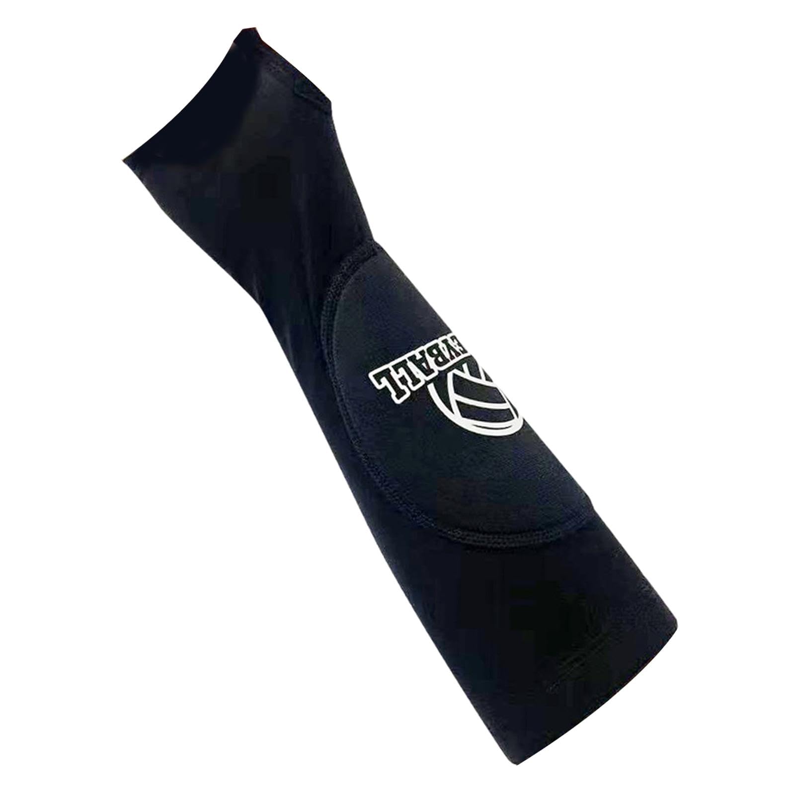 Volleyball Arm Sleeve Gloves | Forearm Compression Training Sleeves for Basketball & Volleyball | Athletic Breathable Nylon Spandex Fabric Support & Protection | 2 Pairs Black-image-28
