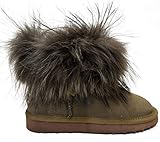 Boots mit Fell und echtes Leder